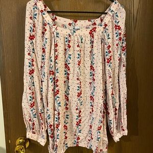Old Navy XXL Pink Floral Blouse